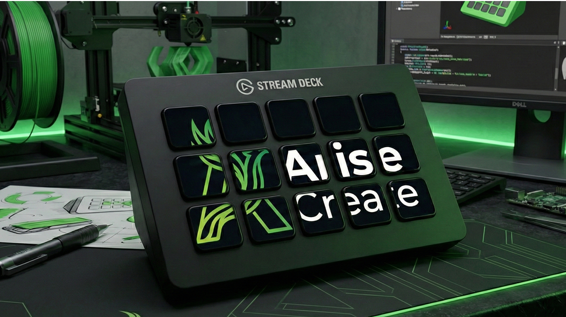 A vibrant workspace showcasing the blend of digital design and physical creation.