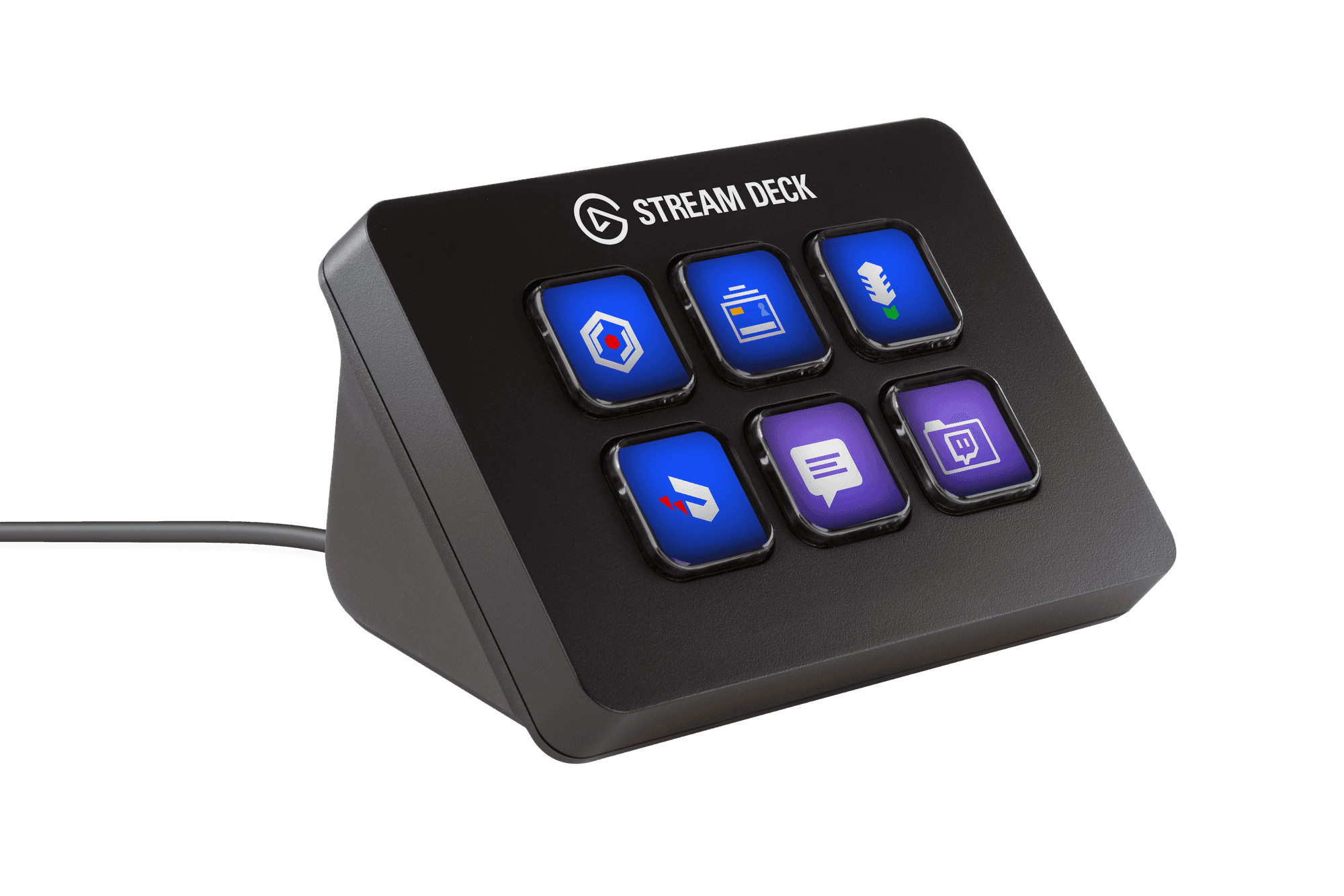 Stream Deck Mini: 6-key compact keypad.