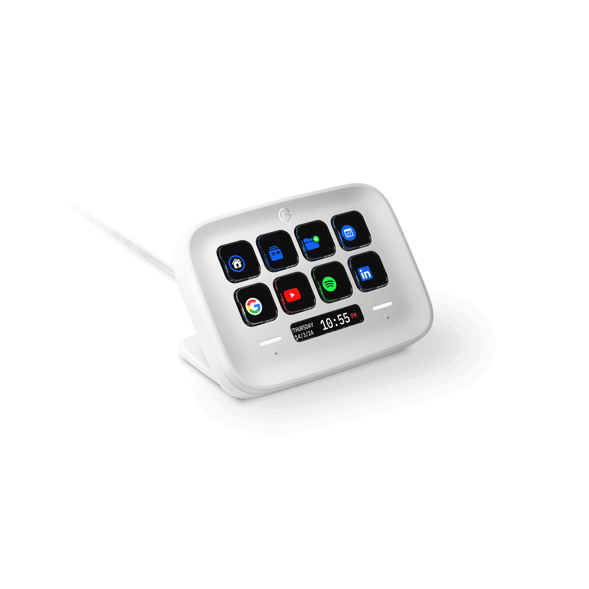 Stream Deck Neo: compact device with integrated info bar.
