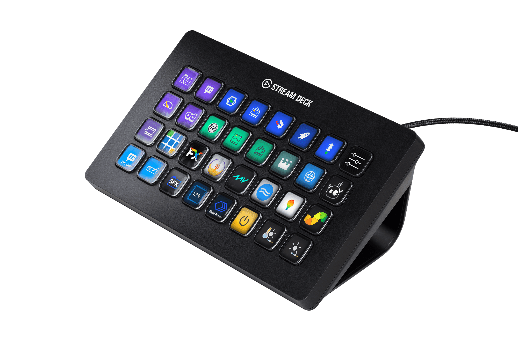 Stream Deck XL: 32-key large control surface.