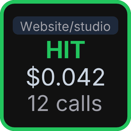 Cache status key — HIT