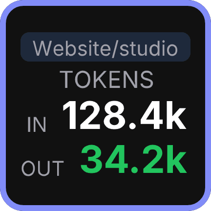 Tokens key — input vs output