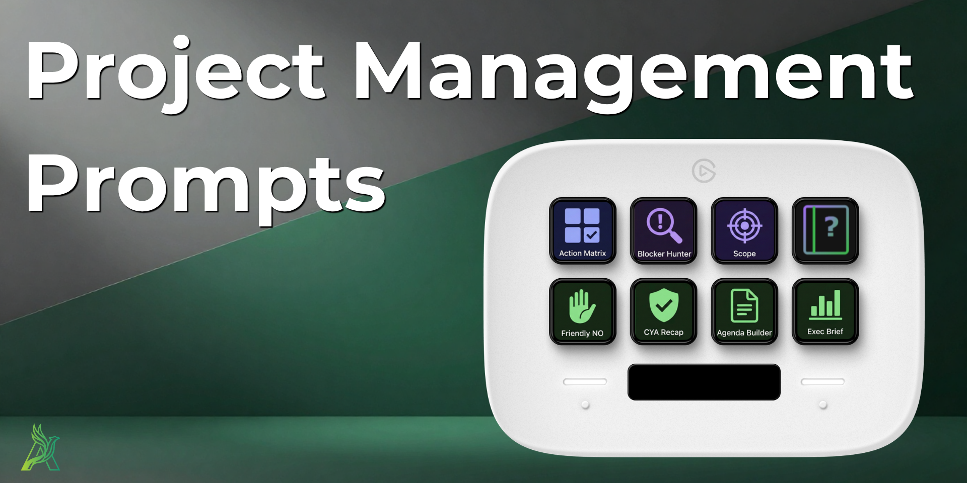 Project Management Prompts — Stream Deck XL with full PM key layout