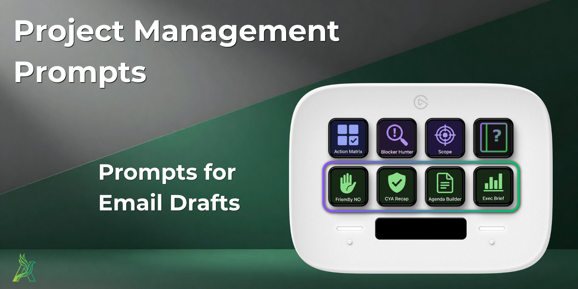 Prompts for Email Drafts — Friendly NO, CYA Recap, Agenda Builder, Exec Brief