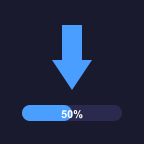 Model downloading — 50 percent progress shown on the Stream Deck key
