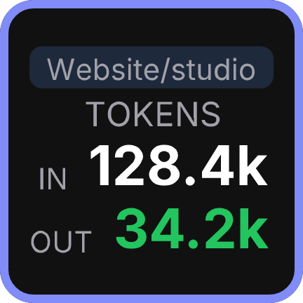 Tokens key — input vs output